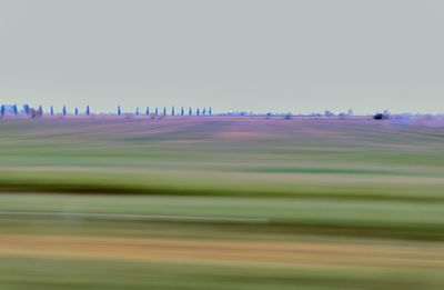 Scenic view of landscape against clear sky