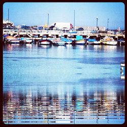 Boats in harbor