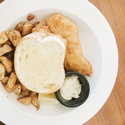 Close-up of served food