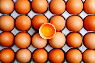 Full frame shot of eggs