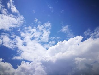 Low angle view of clouds in sky