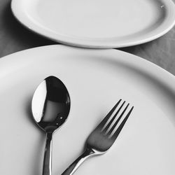 Close-up of bread in plate on table