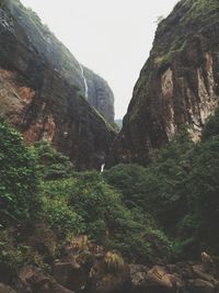 Scenic view of mountains against clear sky