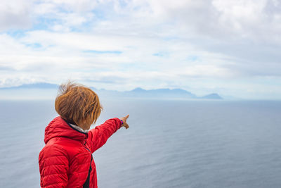 Woman looking at horizon