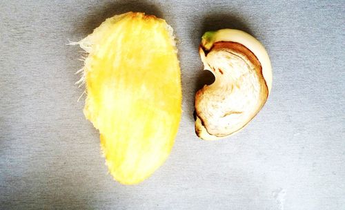 High angle view of fruit on table