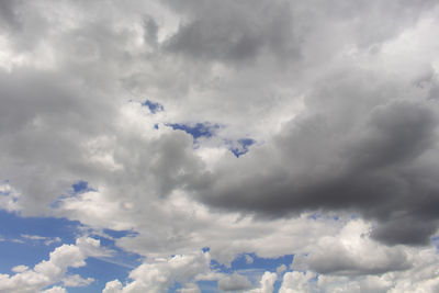 Low angle view of clouds in sky