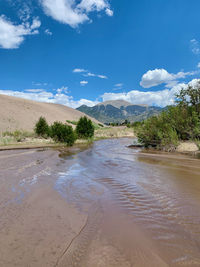 Scenic view of great sand dunes