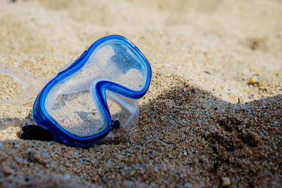 Close-up of blue water on beach
