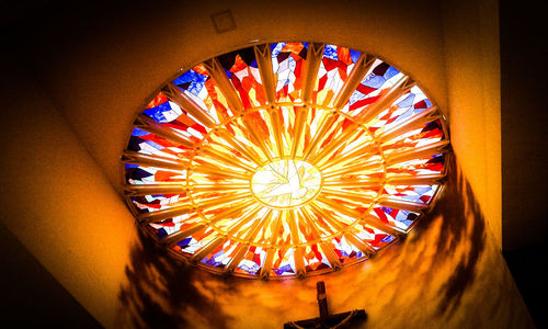 Low angle view of illuminated lights