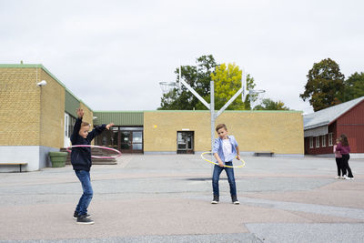 Children playing on school yard