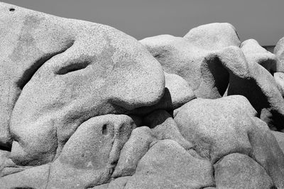 High angle view of rock on beach