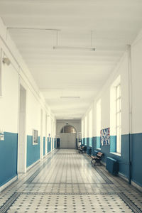 Empty corridor of building