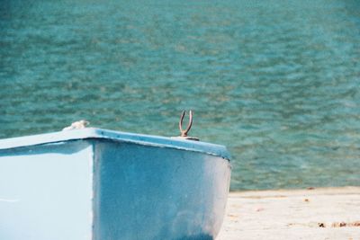 Close-up of water against blue sky