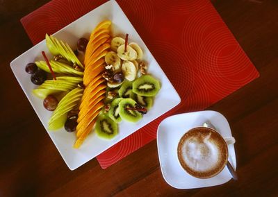 Close-up of food on table