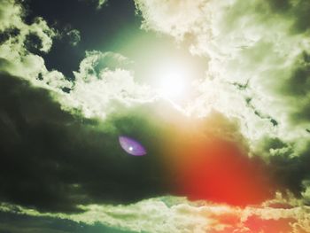 Low angle view of cloudy sky