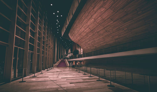 Walkway at night