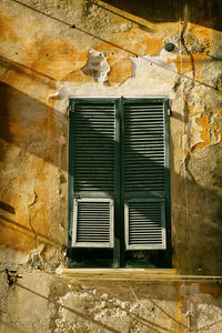 Old facade of riomaggiore, italy ii