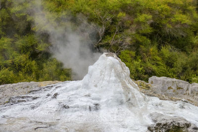 Scenic view of waterfall