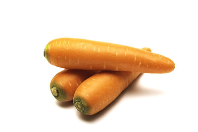 Close-up of orange against white background