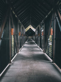 Empty corridor of building