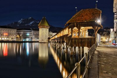 Illuminated street light at night