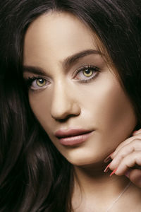 Close-up portrait of a beautiful woman