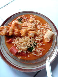 Close-up of meal served in bowl