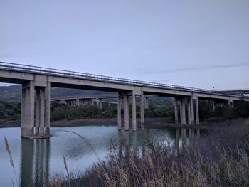 Bridge over river against sky