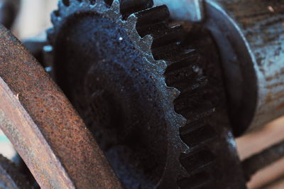 Close-up of rusty machine part