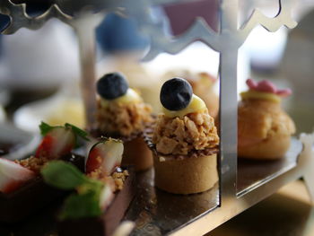 Close-up of food on table