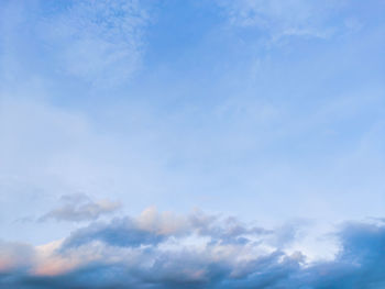 Low angle view of clouds in sky