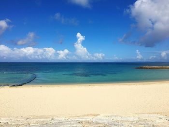 View of sea against cloudy sky