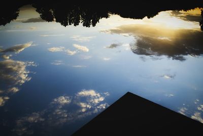 Reflection of clouds in water