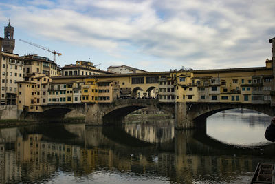 Reflection of buildings in water