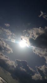 Low angle view of man against sky