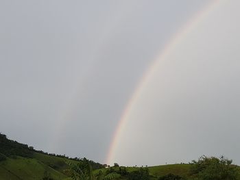 Scenic view of rainbow against sky