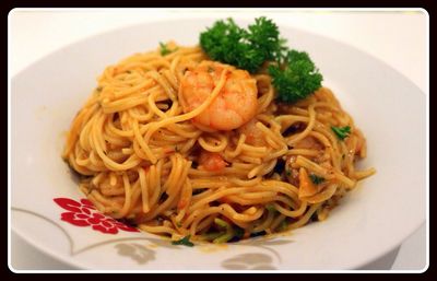 Close-up of served food