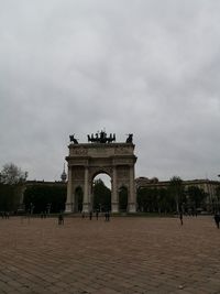 View of historical building against cloudy sky