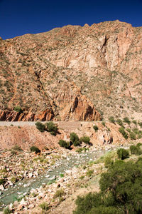 High angle view of rock formations