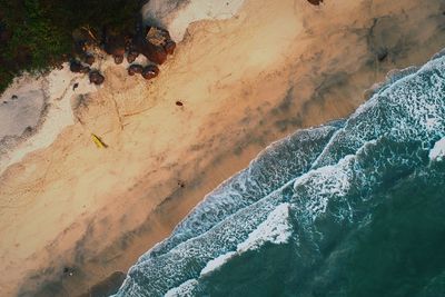 High angle view of sea shore