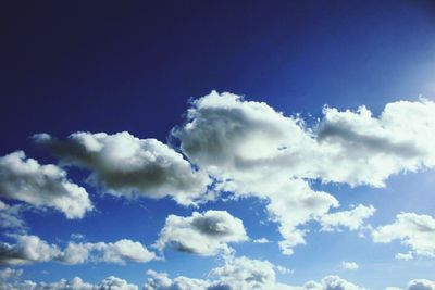 Low angle view of clouds in sky