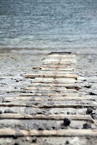 Close-up of wooden plank