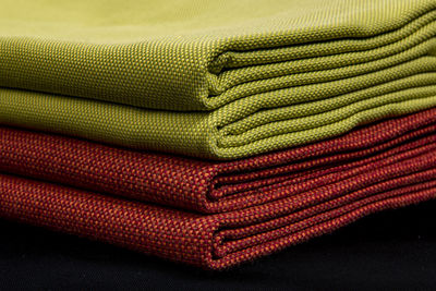 High angle view of multi colored pencils