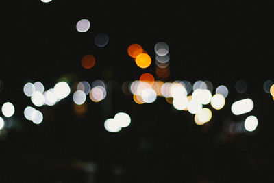 Defocused image of illuminated lights