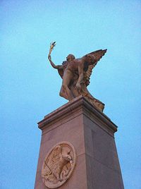 Low angle view of statue