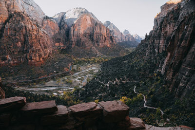 View of rock formations