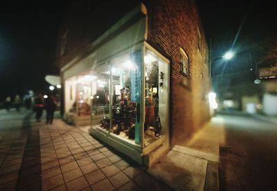 Illuminated city at night