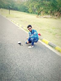 Portrait of smiling young woman