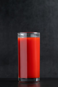 Close-up of drink against black background