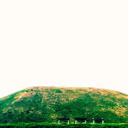 Scenic view of landscape against clear sky